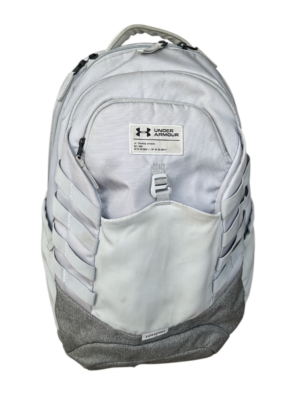 Under Armour UA Hudson Storm Backpack Water Resistant Training Division Gray